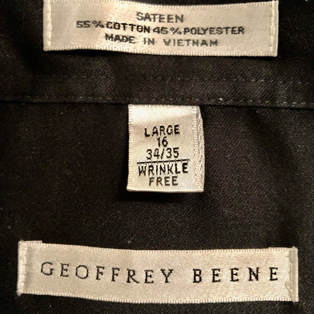 Mens Geoffery Beene dress shirt neck 16 length 34/35